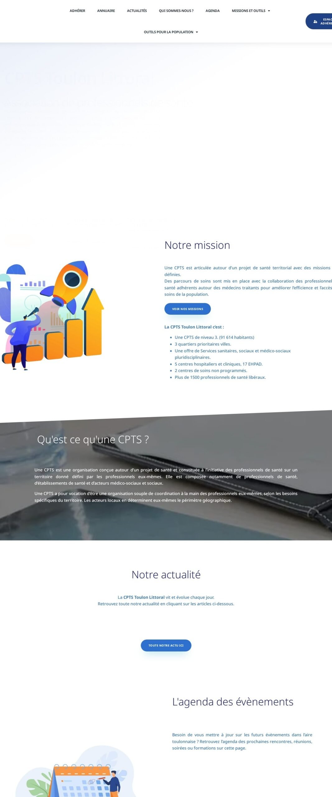 Le site CPTS Toulon Littoral sur ordinateur